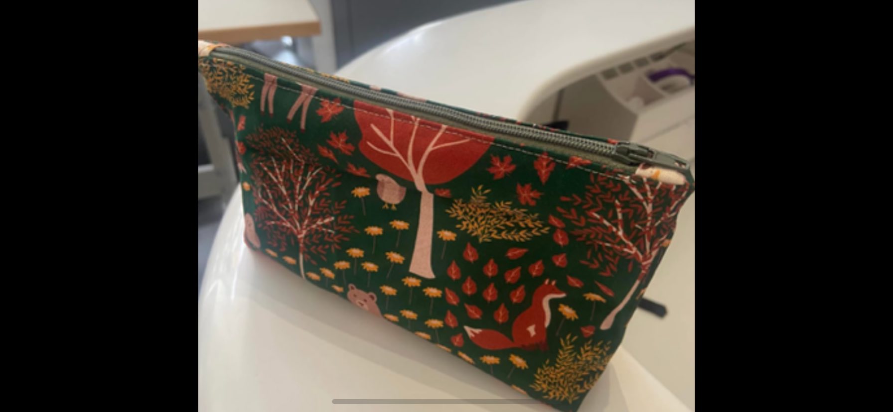 Woodland zip pouch